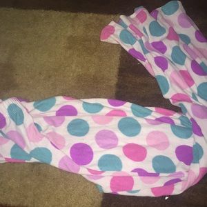 Preteen pj pants with polka dots.